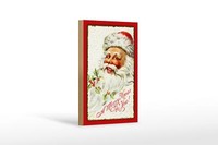 Holzschild Weihnachten Santa Claus Fest Christmas 12X18 Cm Schild