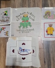 Needlepoint Canvas ONLY Your Choice Bear Angel Horse Parrot Frog Butterfly Dog