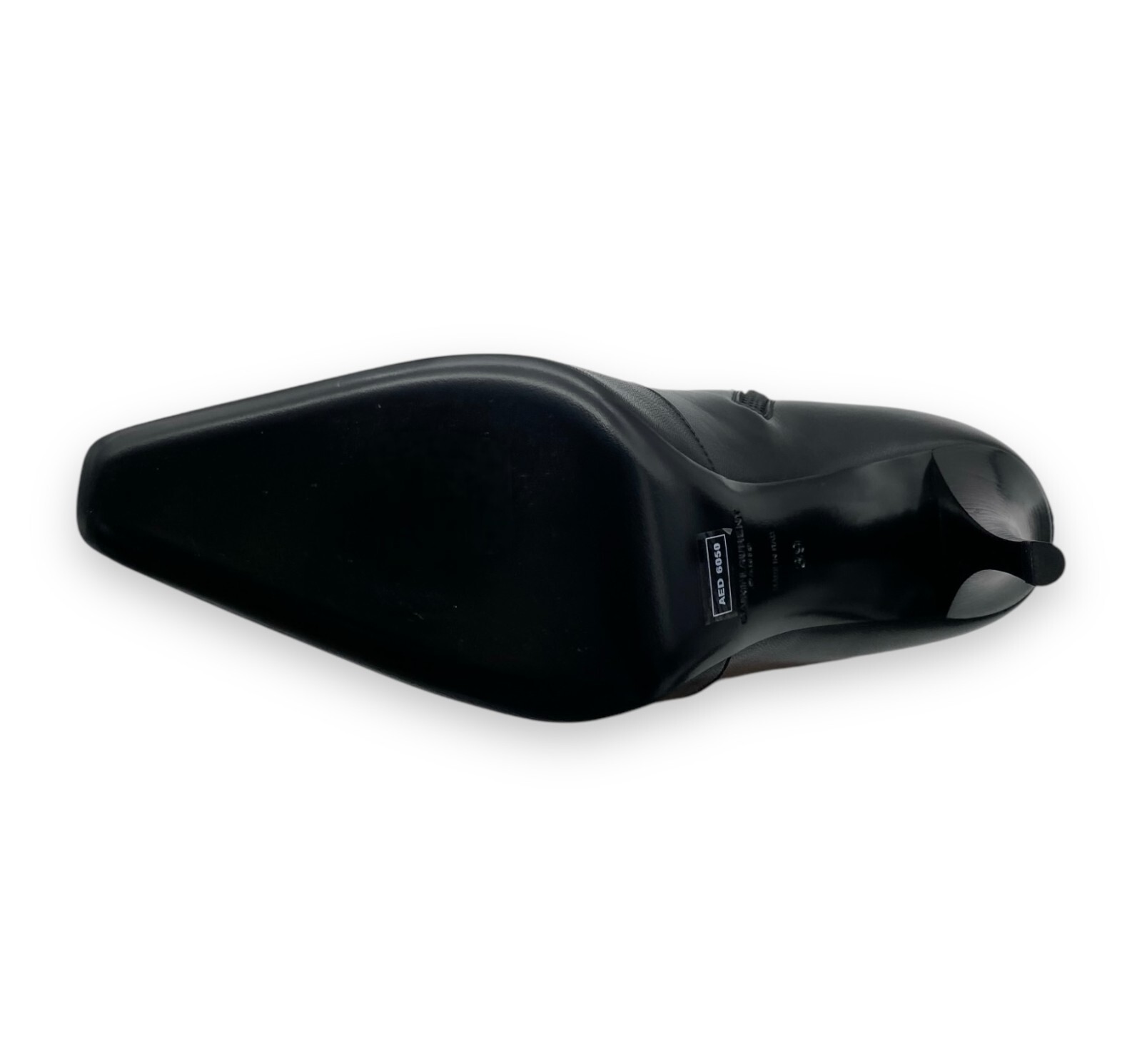 Saint Laurent Claude 90 Stivaletto in Pelle Nera Numero 38