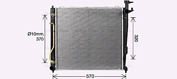 KA2304 AVA Radiator FIT KIA SORENTO (2010) 2.2 CRDI