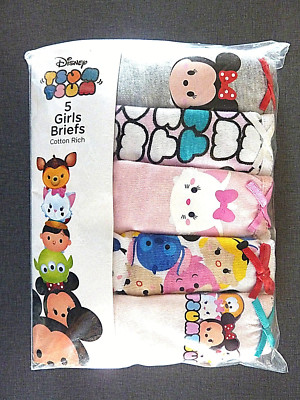 Disney Tsum Tsum 5 Mädchen Slip Unterhosen Minnie Maus Stitch Pluto Marie 98-152