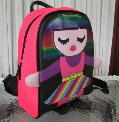 Luv Betsey Johnson Backpack Rainbow Neon Christmas Gift She 