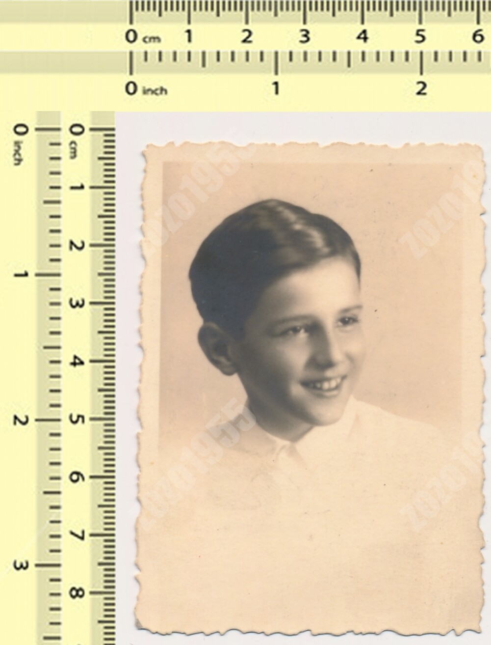 Boy Smiling Kid Child Smile Portrait vintage original old photo snapshot