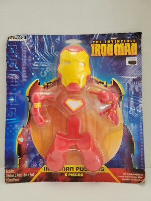 Vintage Marvel Iron-Man Pumpkin Decorating Kit 3d Molded Pieces New In Package