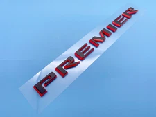 1X PREMIER Emblem Badge 3D Decal Logo Nameplate for Suburban Tahoe Black Red
