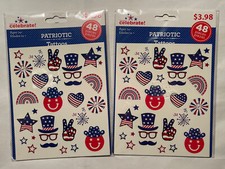 Patriotic Temporary decorative Tattoos, Labor Day, America, 4th of July, 96 pcs