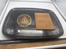 Vintage barware platter Schweppes Cheeseboard Couroc Monterey 12 1/2” X 9 1/2”