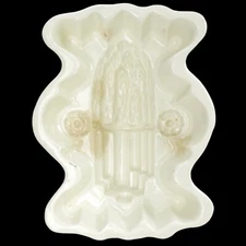 White Victorian Asparagus Food Mold 19th Century