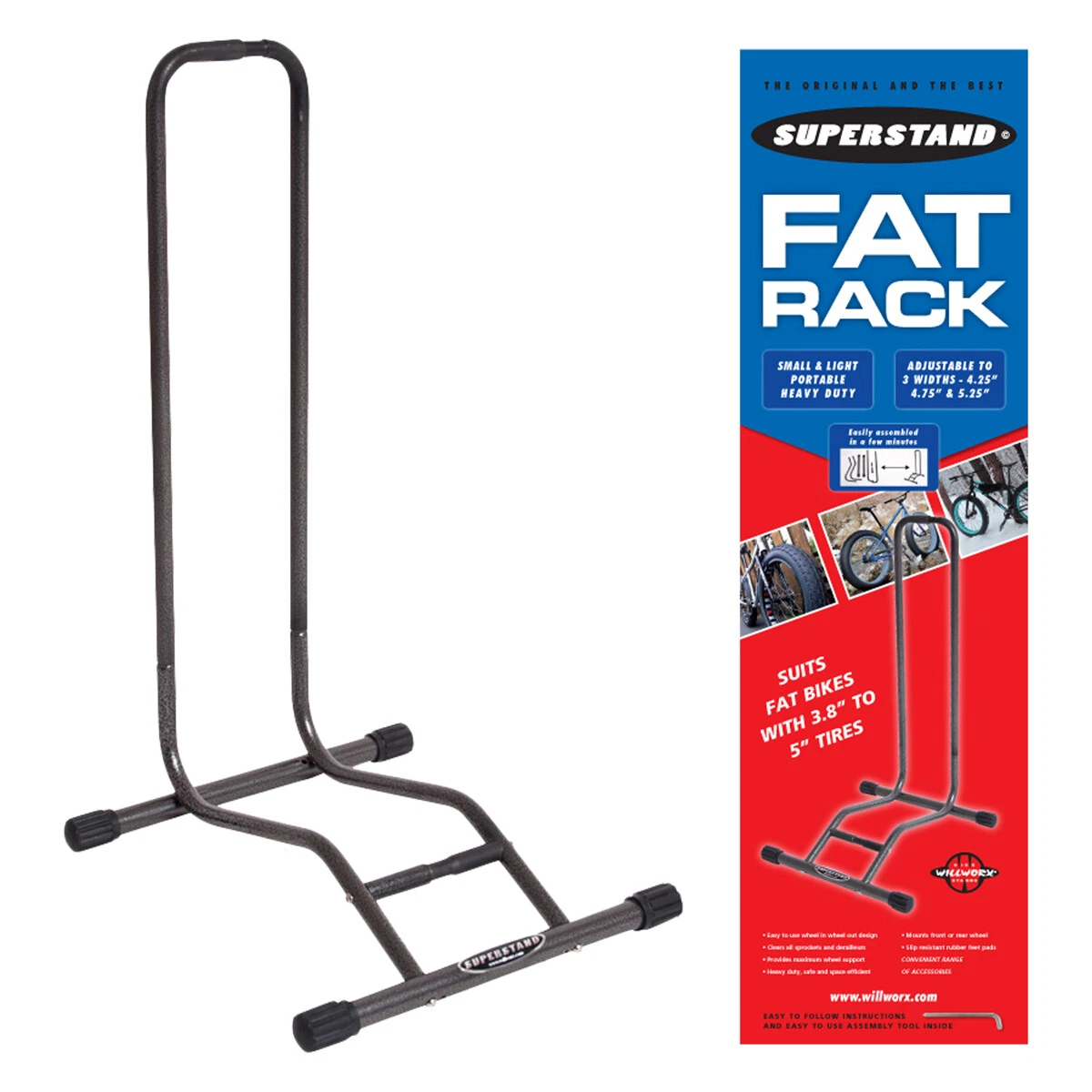 Willworx Fat Rack Super Stand 1 Bike Display Stand fits 3.8