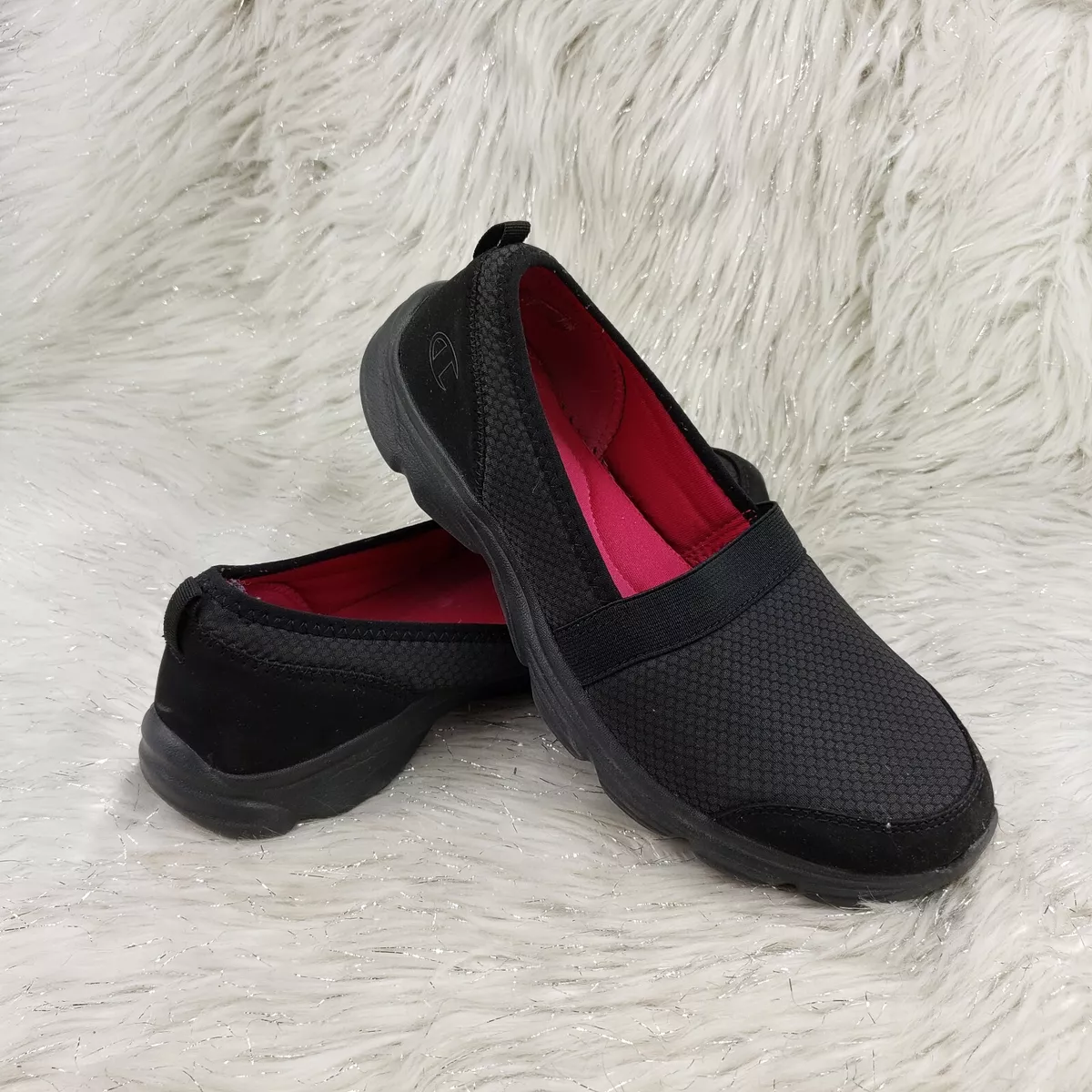 CHAMPION Black Slip On Casual Comfort Shoes Womens Size 8.5 eBay
