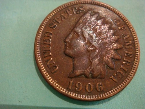 1906 Indian Head Penny IHP in XF- to XF Condition - actual coin in photo