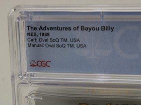 The Adventures of Bayou Billy Nintendo NES CIB CGC Graded 9.2 w/ 9.9 Cart!