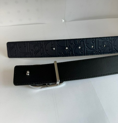 Christian Dior Dark Blue Monogram Leather Belt 110 cm Fit's 38/40