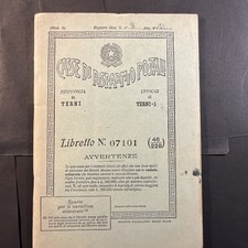 Casse Di Risparmio Postali Libretto Di Risparmio Del 1951 N. 07101 Terni