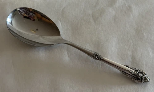 Wallace GRAND BAROQUE Sterling Handle Dressing/Serving Spoon 11-1/2" No Mono