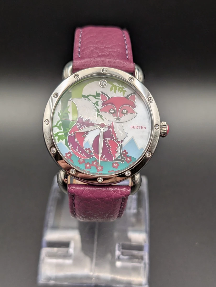 Bertha Vivica Fox Wrist Watch Original Authentic Fuchsia Band Silver Case - NIB Silver Case Analog Bertha Wristwatches for sale | eBay main image 4