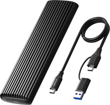 M.2 Nvme SATA SSD Enclosure, SSD Enclosure Adapter, Tool-Free USB C