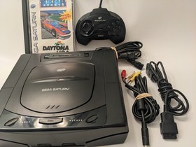 Sega Saturn Console w/ Controller + All Cables + 2 Games: Daytona USA & Pinball
