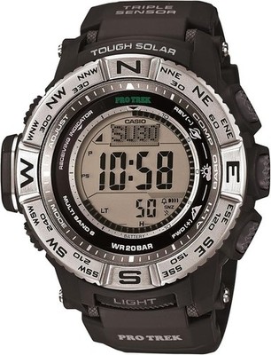 NEW Casio Protrek TRIPLE SENSOR Altimeter Solar Digital Mens Watch PRW3500-1CR