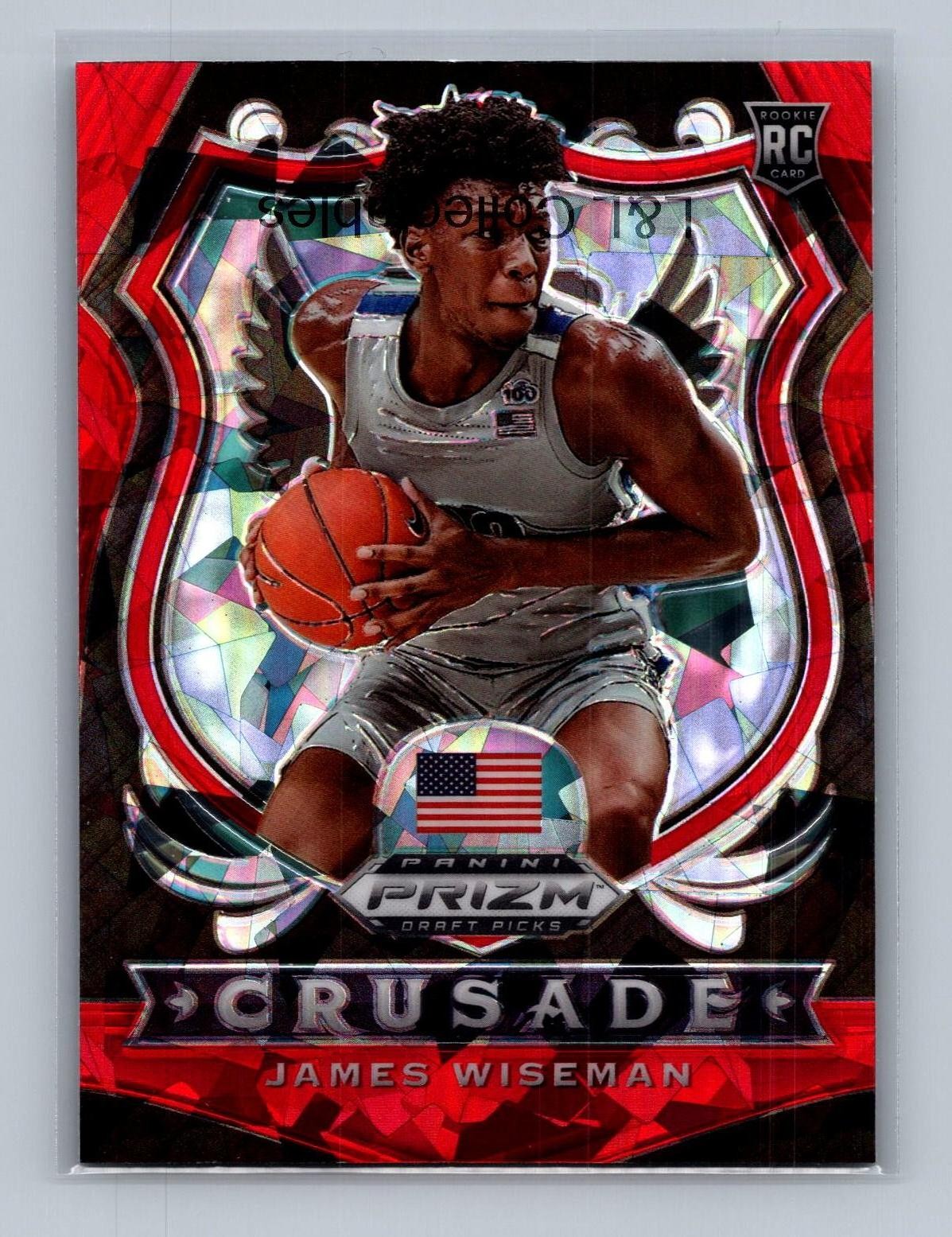 2020 Panini Prizm Draft Picks Collegiate #82 James Wiseman Red Ice