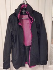 Karrimor Women's Waterproof Hooded Weathertite Lightweight Black Jacket Size 10