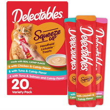 Delectables Squeeze up Variety Pack, Creamy Squeezable Puree, Lickable Wet Cat T