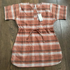 NWT NEW Rylee + Cru Girls Eleni Plaid Flannel Dress Sz 6/7