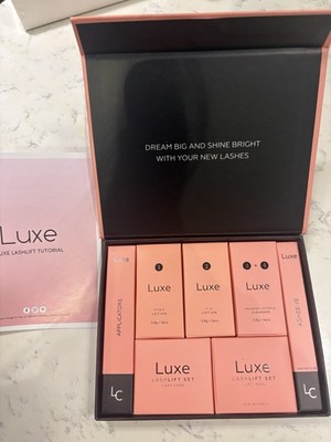 Luxe Pink Eyelash Lift Set with Lash Comb, Lift Pads, Adhesive, Perm Lotion