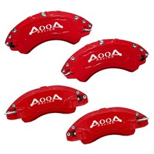 Red White Logo Aluminum Brake Caliper Covers 2022-2025 Audi A3 Front Rear Kit