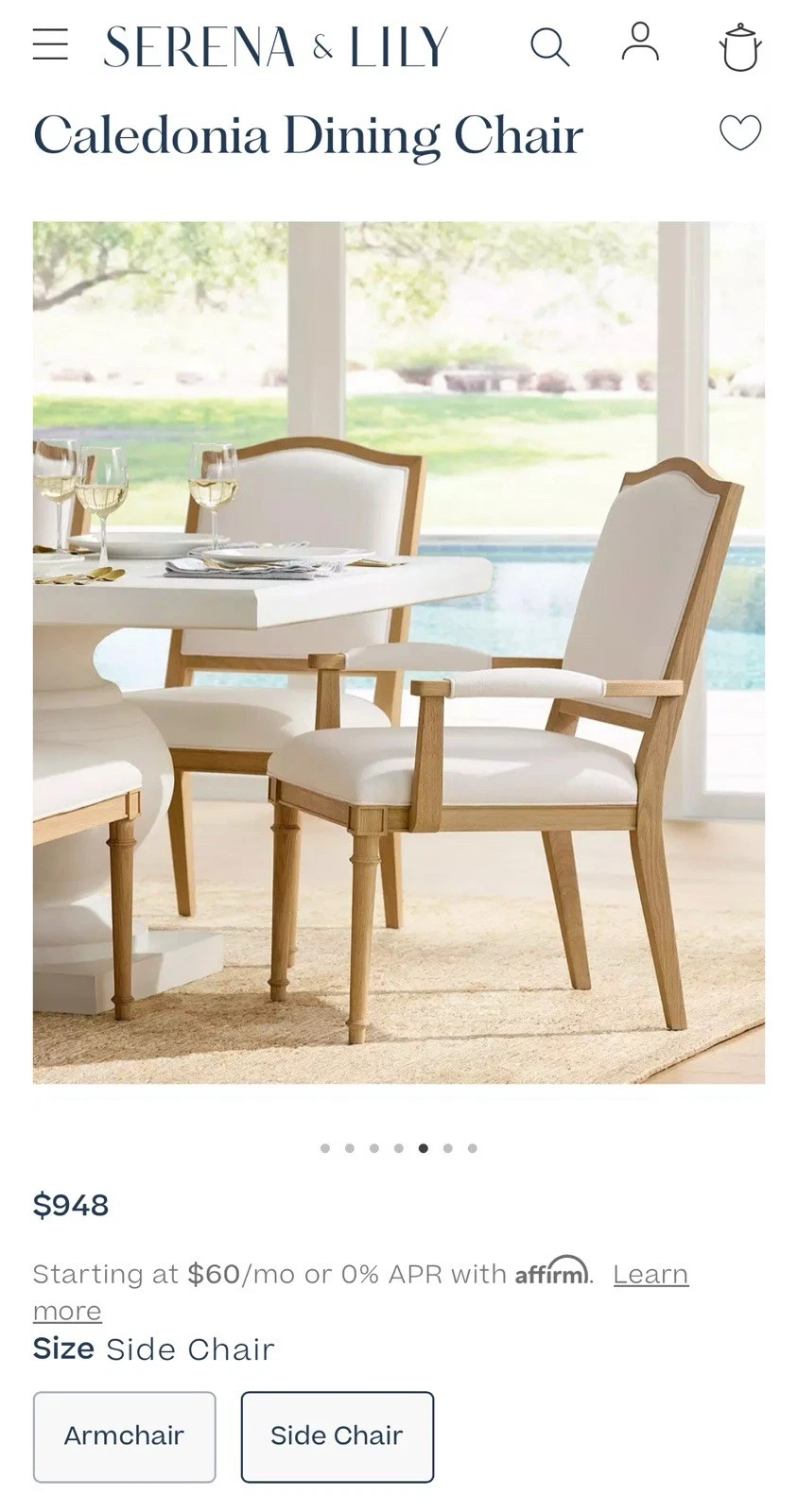 Serena & Lily Caledonia Dining Chair - Thumbnail 2