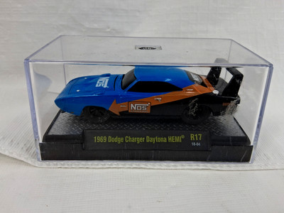 M2 NOS Ground Pounders 1969 Dodge Charger Daytona Hemi Blue Die Cast