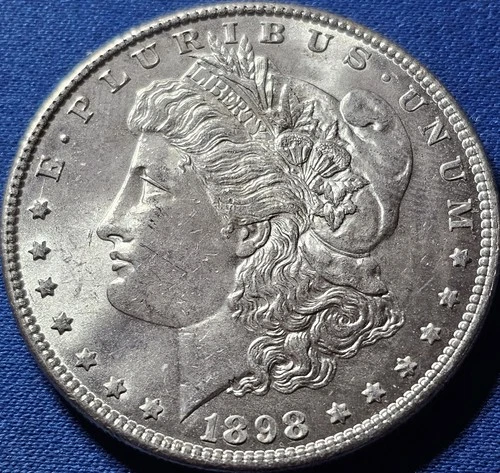 A 1898 Morgan Silver Dollar. BU!!!