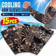 UV Protect Tattoo Cooling Arm Sleeves Cover Golf Basketball Sport 5 PCS
