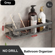 Bathroom Storage Rack Stainless Steel anti Rust Storage Shower Rack Suction Cup