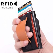 X-32C Automatically Pop-up Card Type Anti-magnetic RFID Anti-theft Men Aluminum