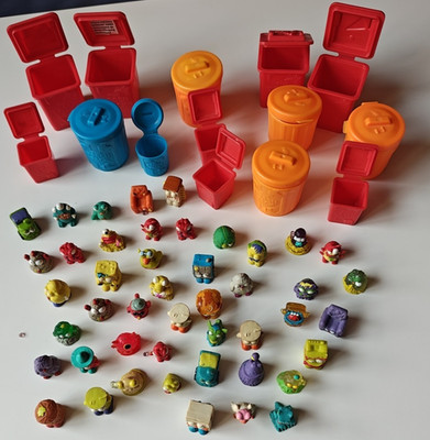 The Trash Pack Großes Konvolut Sammlung ca. 45 Figuren + Tonnen