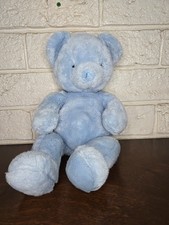 Vintage Russ Berrie Puff Bear Teddy Baby Blue Plush Stuffed Animal 18"