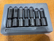 Snap-on 7pc 3/8” Drive 6pt Deep Impact Swivel Socket Set