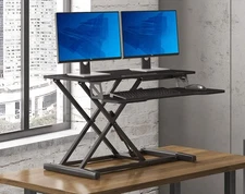 32” Wide Sit to Stand Up Desk Converter Tabletop Workstation  MET100-M REV