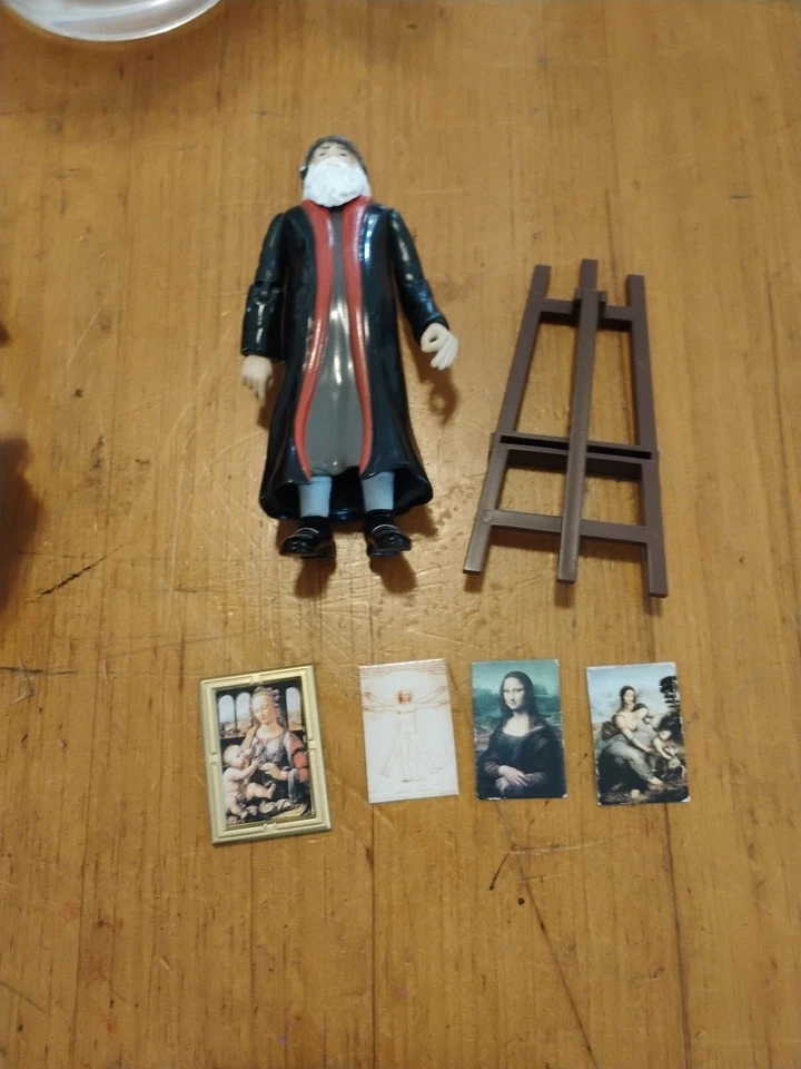 Pinturas de figuras de acción Accoutrements Leonardo Da Vinci 2005 Foto 3 de 4