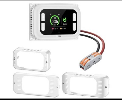 4-in-1 CO & Gas Detector for RV HD Display Temp Humidity 12V