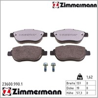 Zimmermann 23600.990.1 Bremsbelagsatz FüR Scheibenbremse Bremsbelagsatz