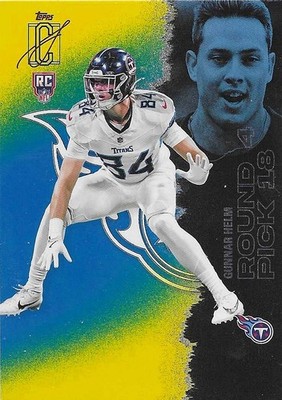 2025 Topps Signature Class - Gunner Helm #166 Blue And Yellow Titans RC