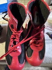 Title Boxing Size 3 Boxing Shoes Black & Red