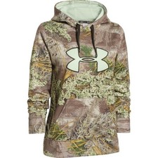 Under Armour Women's ColdGear Big Logo Hoodie Realtree Max 1 Camo 1265757-910