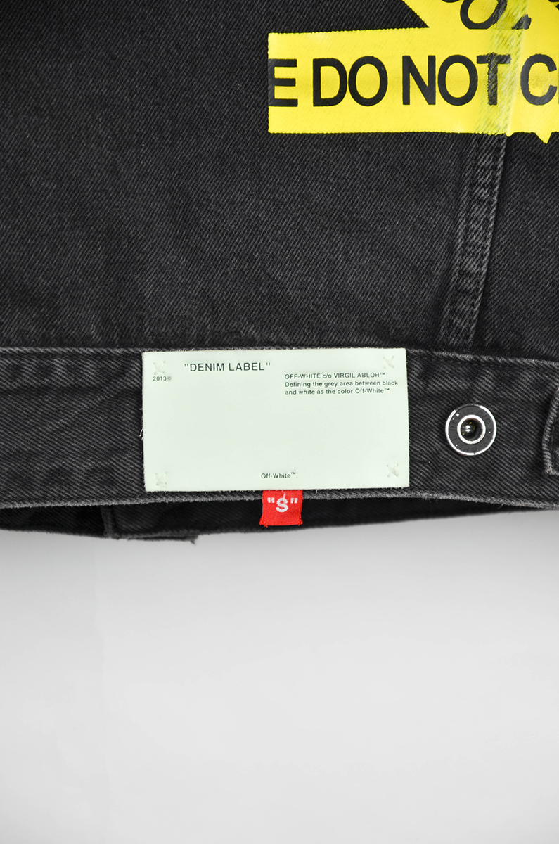 Off-White Jacket – Fire Line Graphic Denim – Size L | eBay