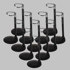 Doll Stands set of 12 Black Metal stands for 8-14 inch Dolls Gift for Kids Girls