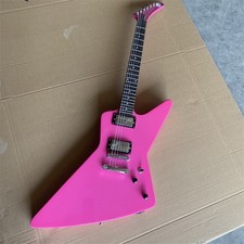 New Pink 6 String Electric Guitar Solid Body Rosewood Fingerboard Fixed bridge