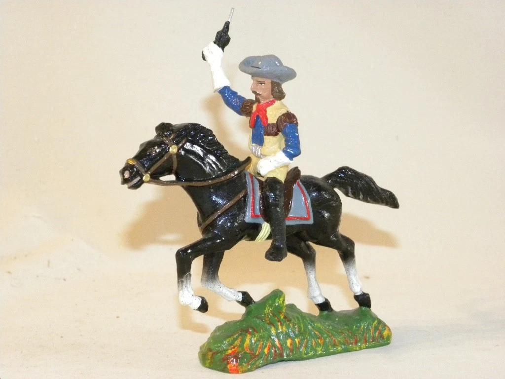 Figurine Durso – Gendarme à Cheval, Composition Elastolin-Lineol-Solido, Vintage
