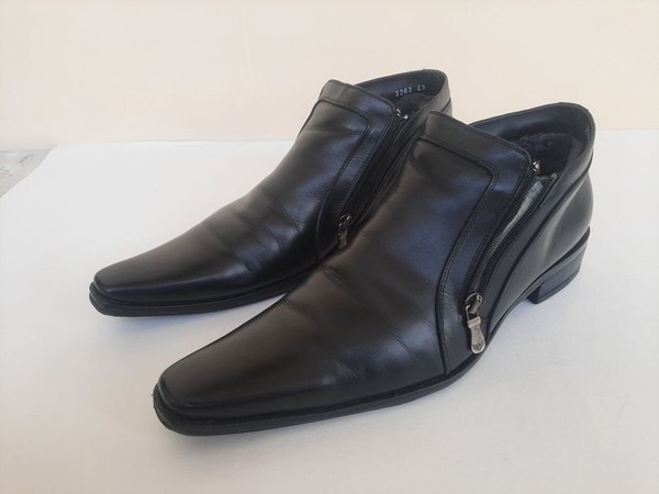 Men Stefano Castelli Boots Black Leather 43